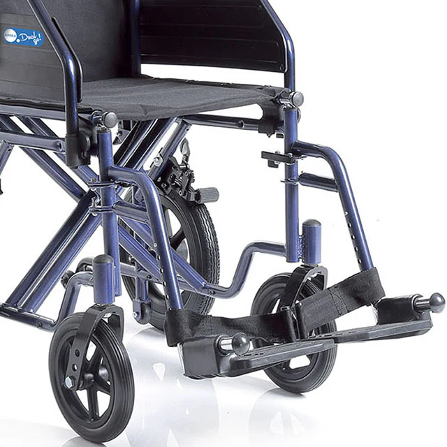 Silla de Ruedas Dual Plegable de Traslado Reposapiés Abatible - Image 3