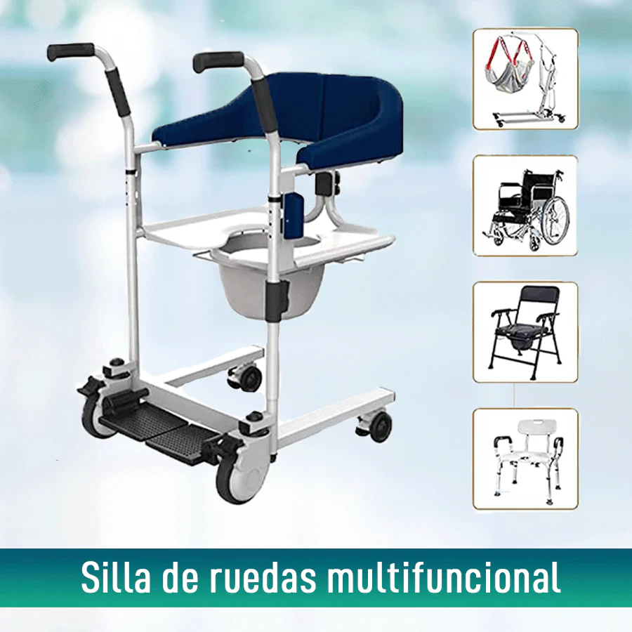 Silla de ruedas Ducha Transferencias y WC con Cubeta Extraíble - Image 5