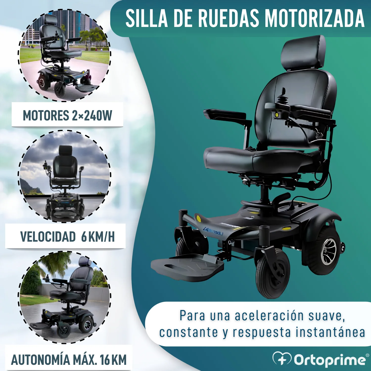 Silla de Ruedas Eléctrica Desmontable con Joystick Digital - Image 3