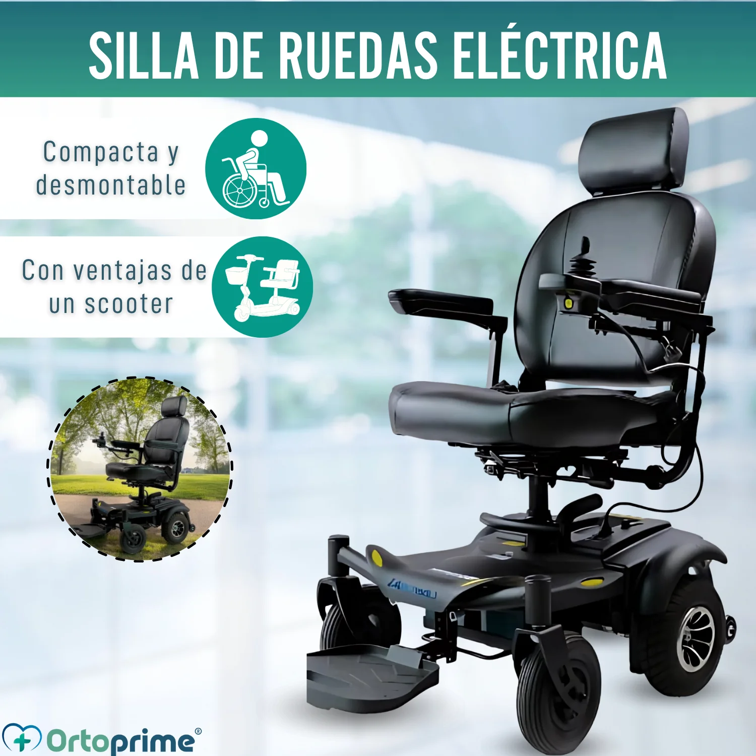 Silla de Ruedas Eléctrica Desmontable con Joystick Digital - Image 5