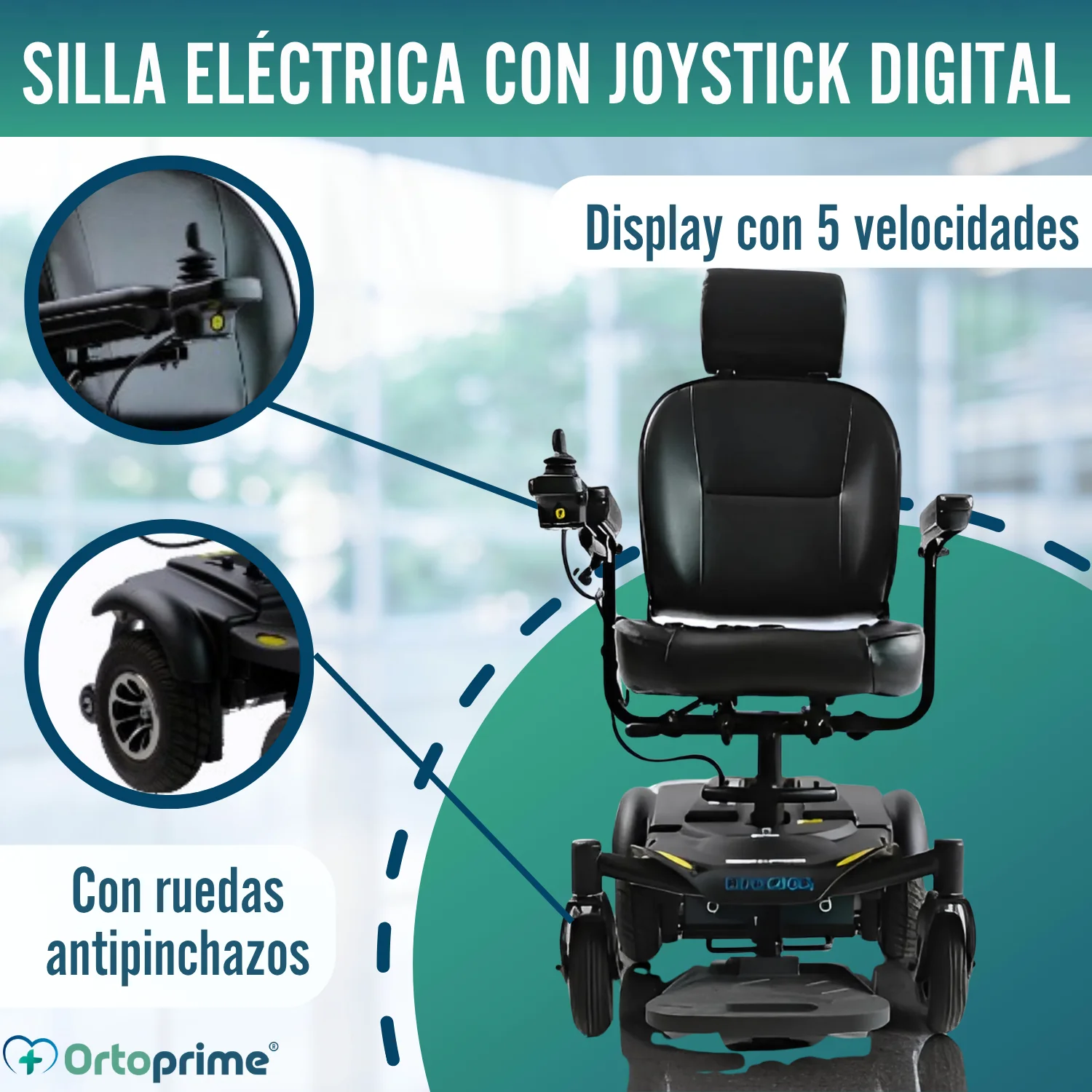 Silla de Ruedas Eléctrica Desmontable con Joystick Digital - Image 9