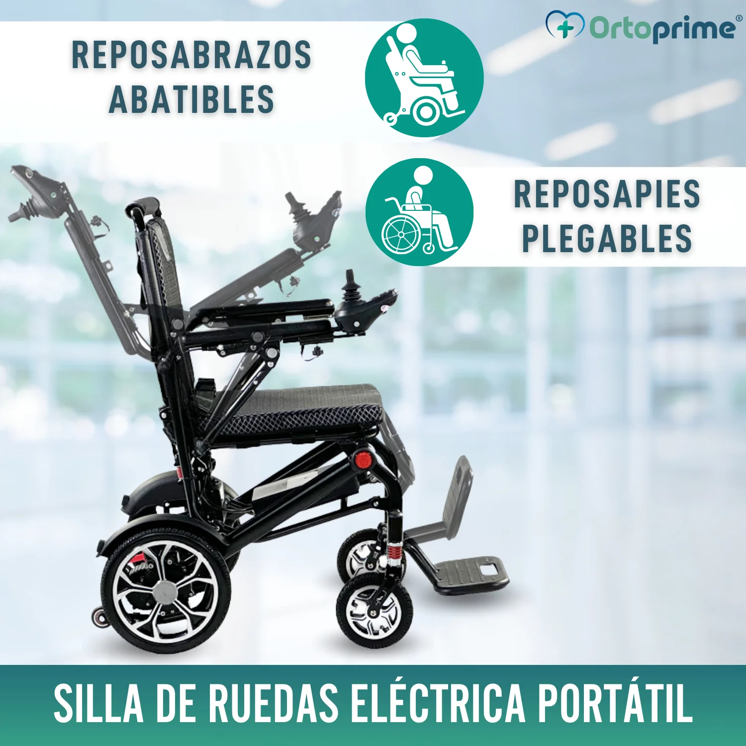Silla de Ruedas Eléctrica Plegable Súper Ligera | Batería 10 Ah - Image 5