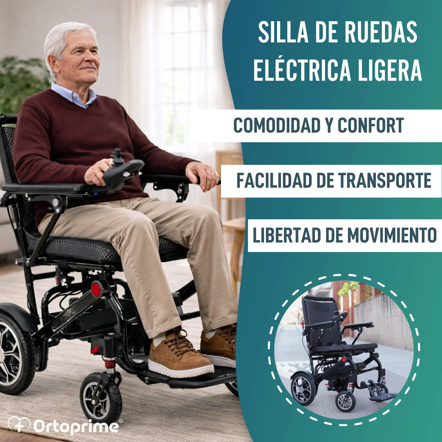 Silla de Ruedas Eléctrica Plegable Súper Ligera | Batería 10 Ah - Image 7