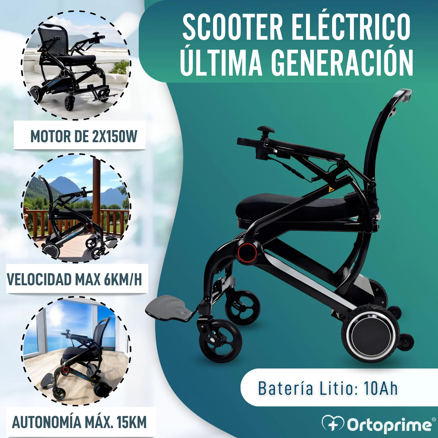Silla de Ruedas Eléctrica Ultracompacta | Fibra de Carbono - Image 3