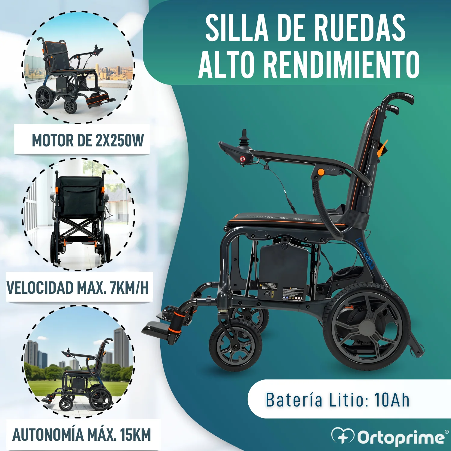 Silla de Ruedas Eléctrica Ultraligera con Motores Brushless - Image 3