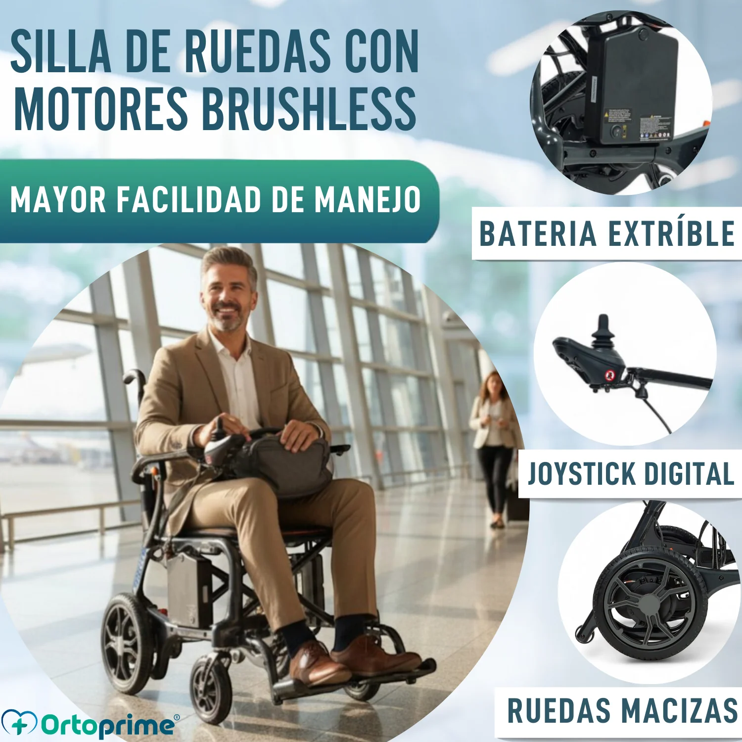 Silla de Ruedas Eléctrica Ultraligera con Motores Brushless - Image 4