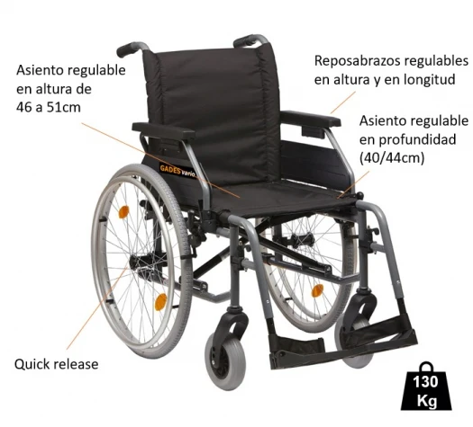 Silla de Ruedas Economica Rueda Grande 600mm - Image 5