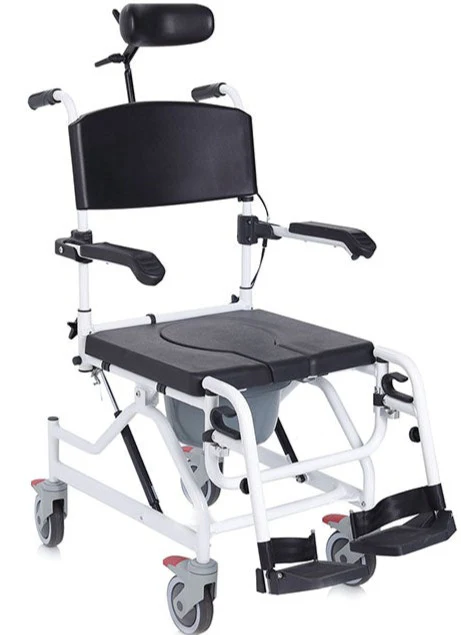 Silla de Ruedas Regulable WC con Apoyacabezas