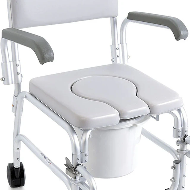 Silla de Ruedas WC para Ducha Baño de Traslado con Deposito - Image 3