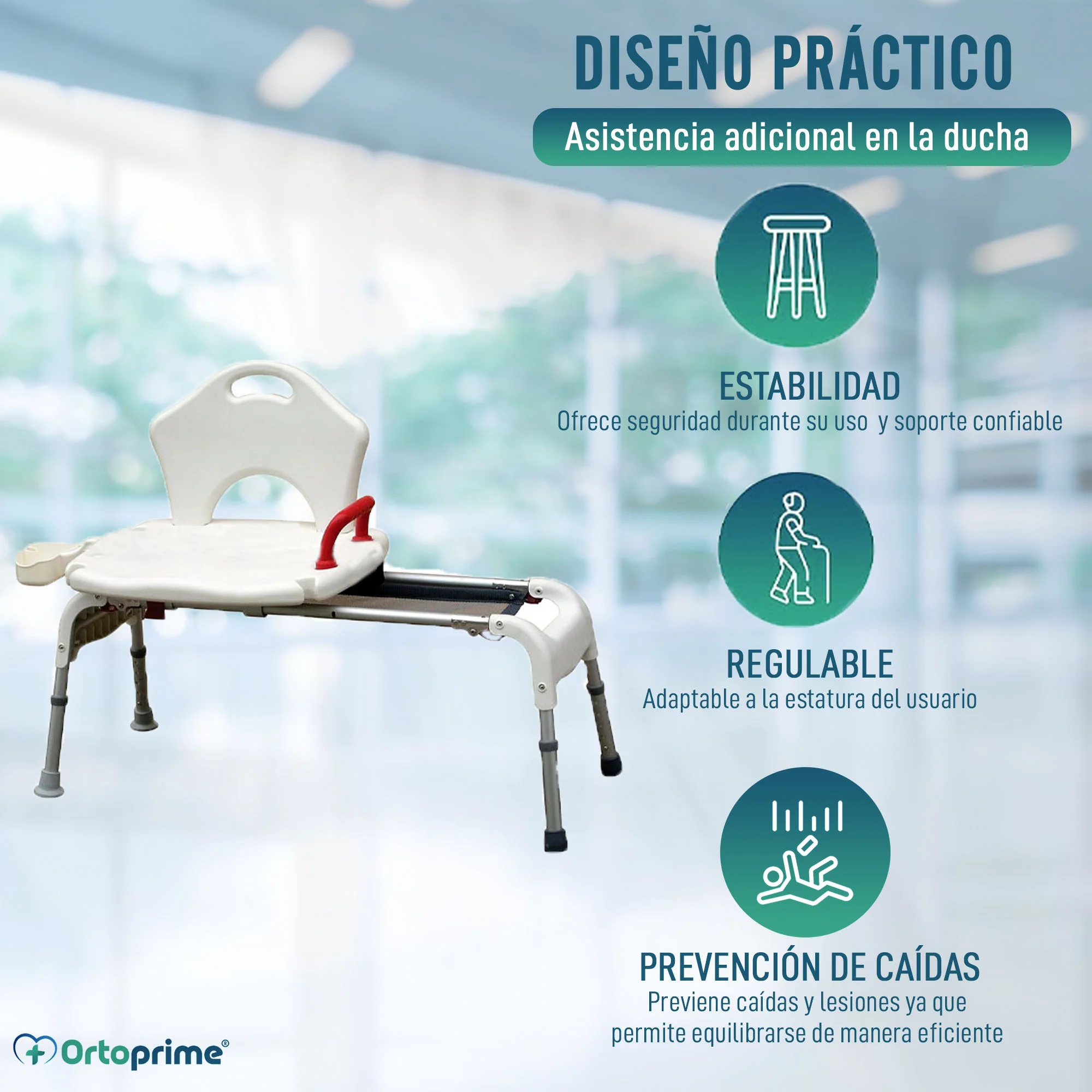 Silla de Bañera para Transferencias Seguras | Asiento Deslizante Confort - Image 5