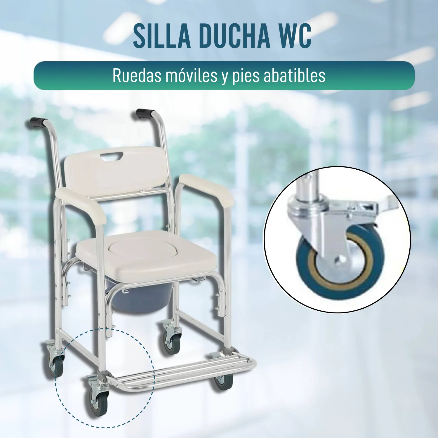 Silla Ducha WC con Pies Abatibles - Image 5