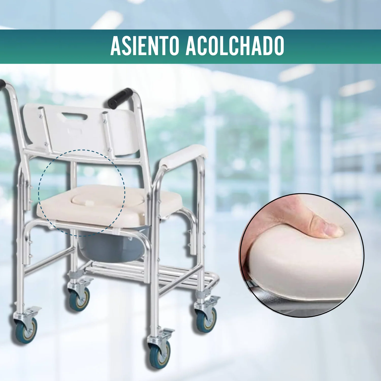 Silla Ducha WC con Pies Abatibles - Image 6