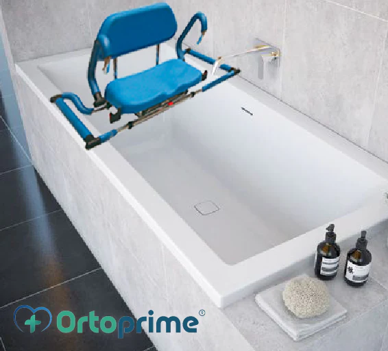 Silla Giratoria Bañera Ajustable Asiento Acolchado y Apoyabrazos - Image 3