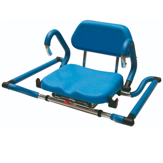 Silla Giratoria Bañera Ajustable Asiento Acolchado y Apoyabrazos - Image 4