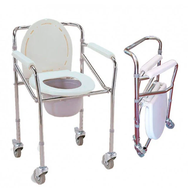Silla Inodoro Plegable con Ruedas | Regulable - Image 5