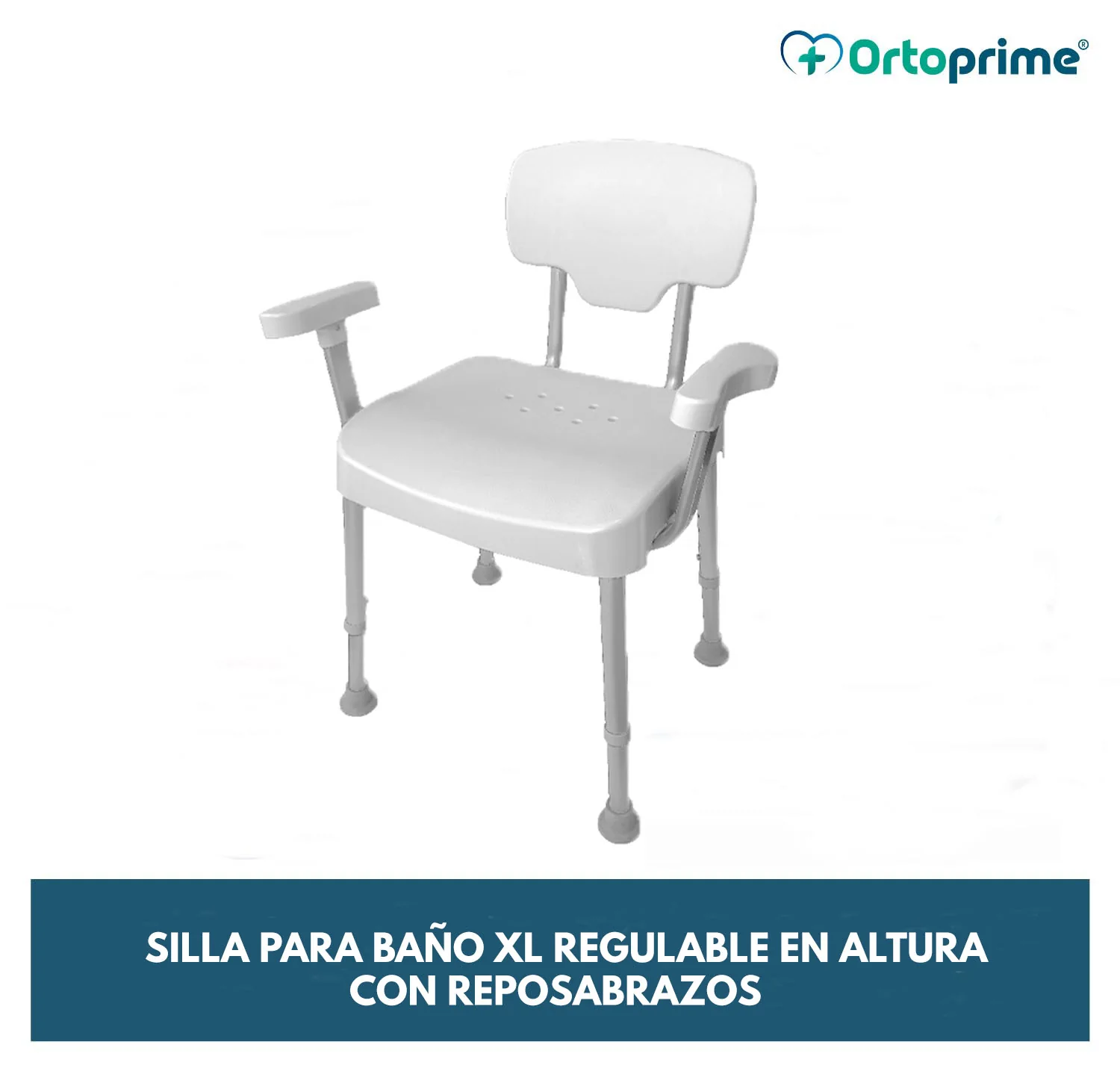 Silla para Baño XL Regulable en Altura con Reposabrazos - Image 4