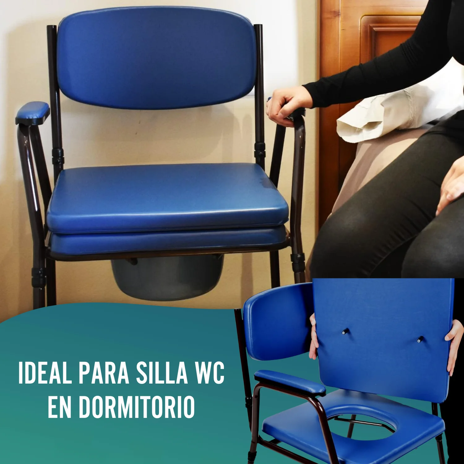 Silla WC Acolchada con Inodoro Portátil - Image 5