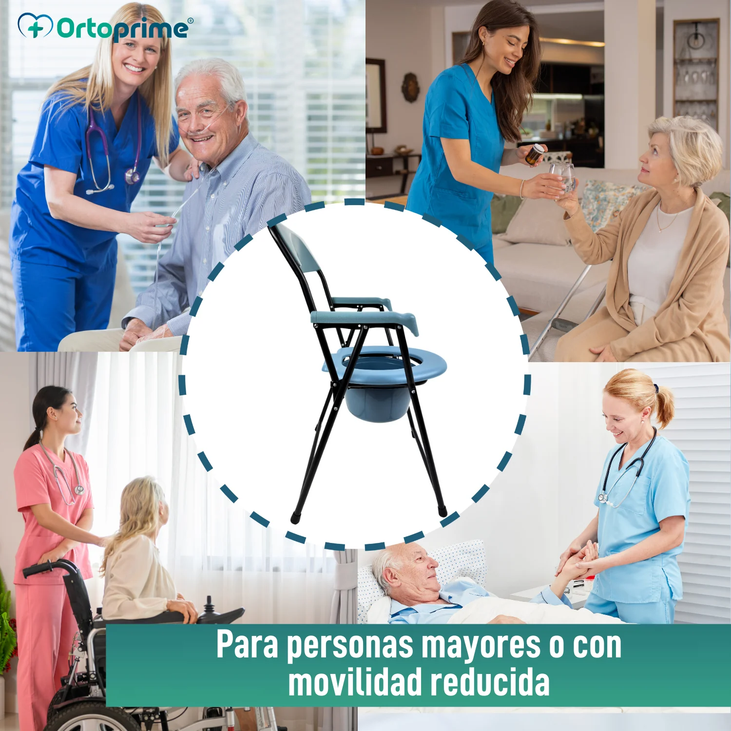 Silla WC Plegable Personas Mayores | Inodoro Portátil Adultos - Image 5