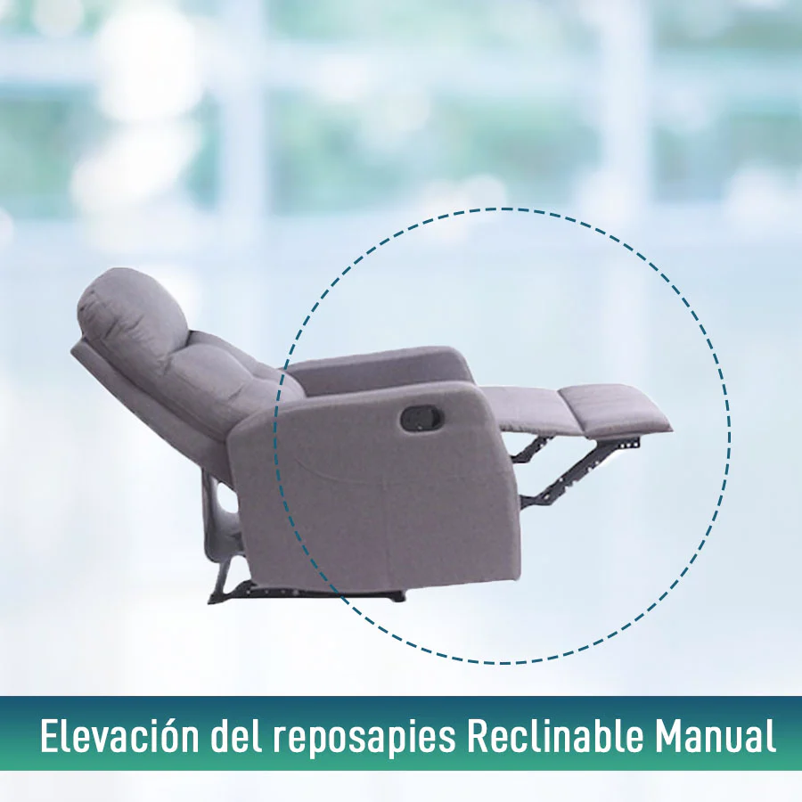 Sillón Reclinable Manual Confort Plus | Dos Colores - Image 4