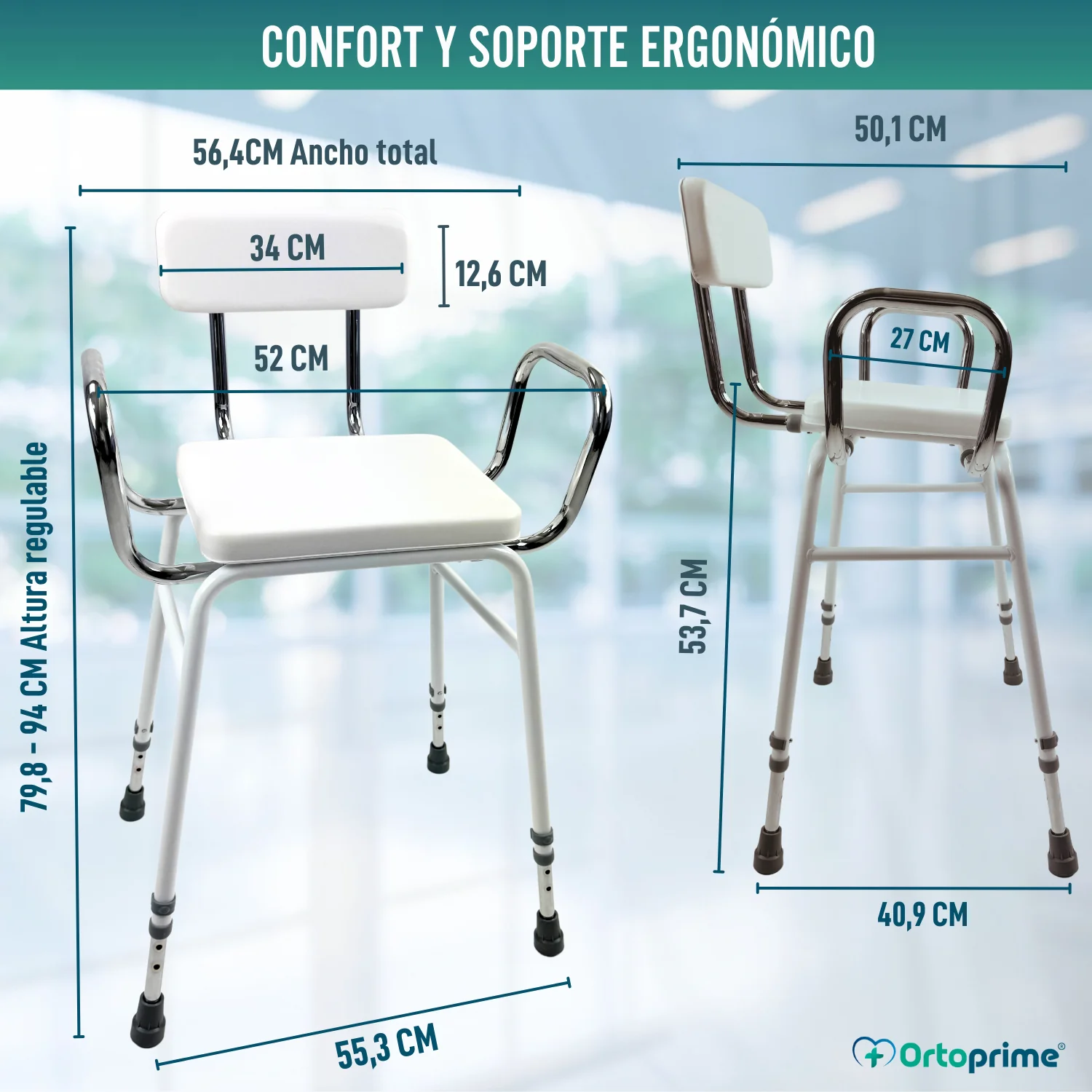 Taburete Alto de Cocina y Hogar | Silla de Apoyo Regulable - Image 2