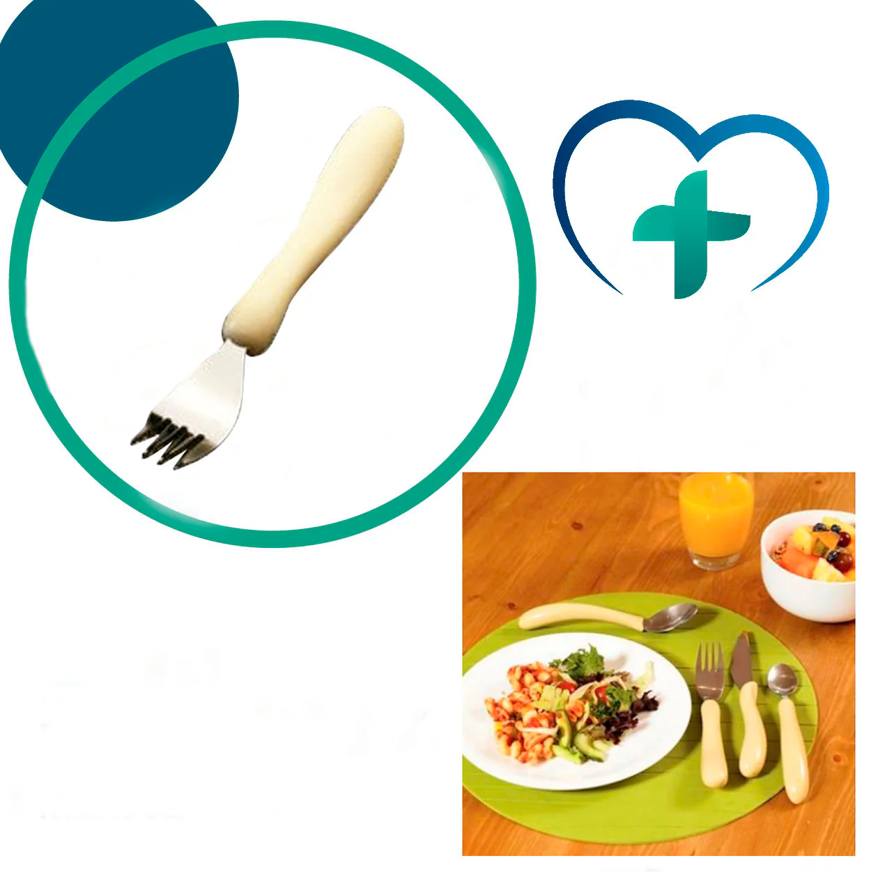 Tenedor Adaptado con Mango Ergonómico | Mayor Estabilidad - Image 3