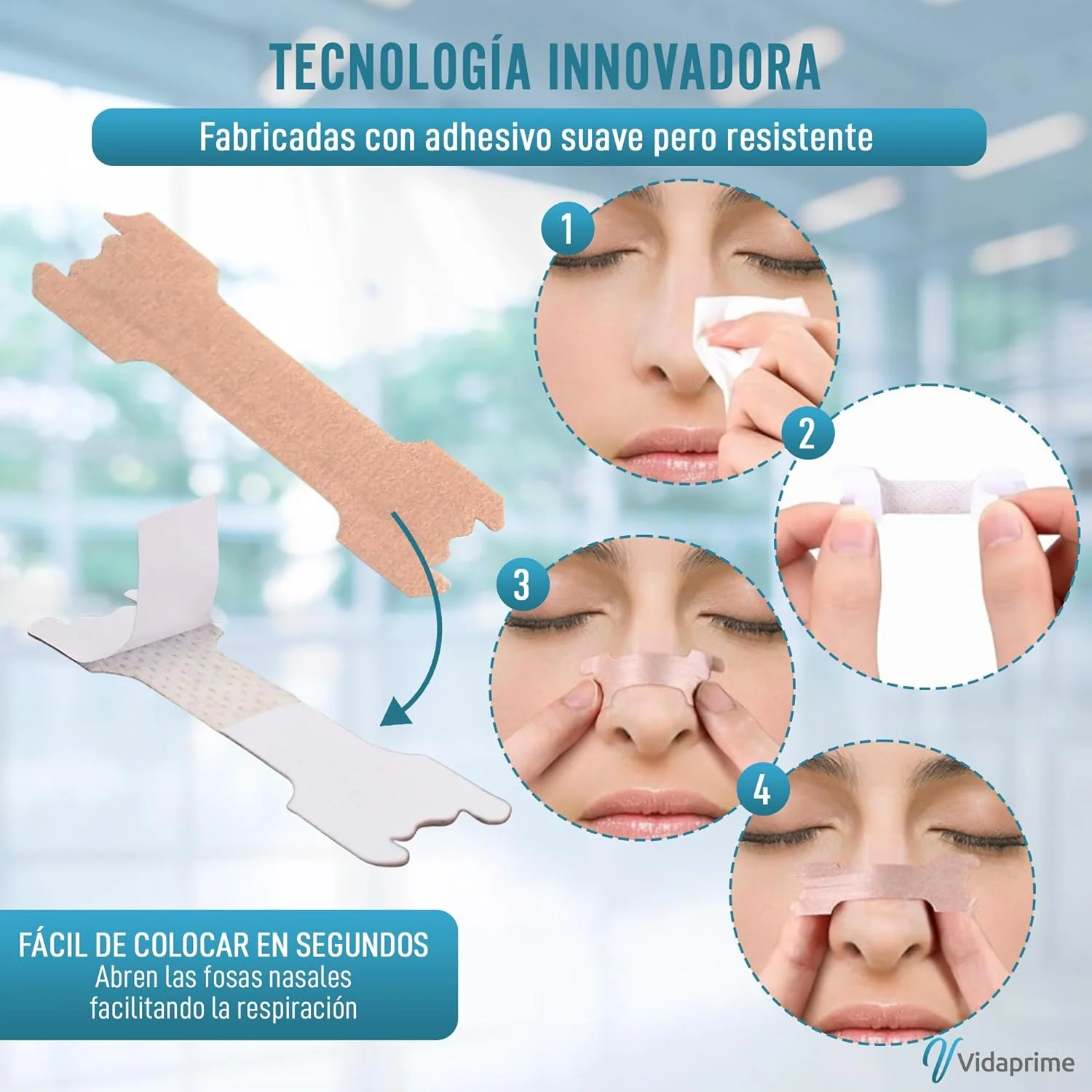 Tiras Nasales Antironquidos para Dormir | Nasal Strips 100uds - Image 5