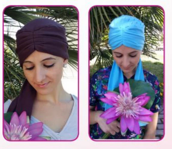 Turbante Pañuelo Oncológico Drapeado Largo | Colores Diversos - Image 9