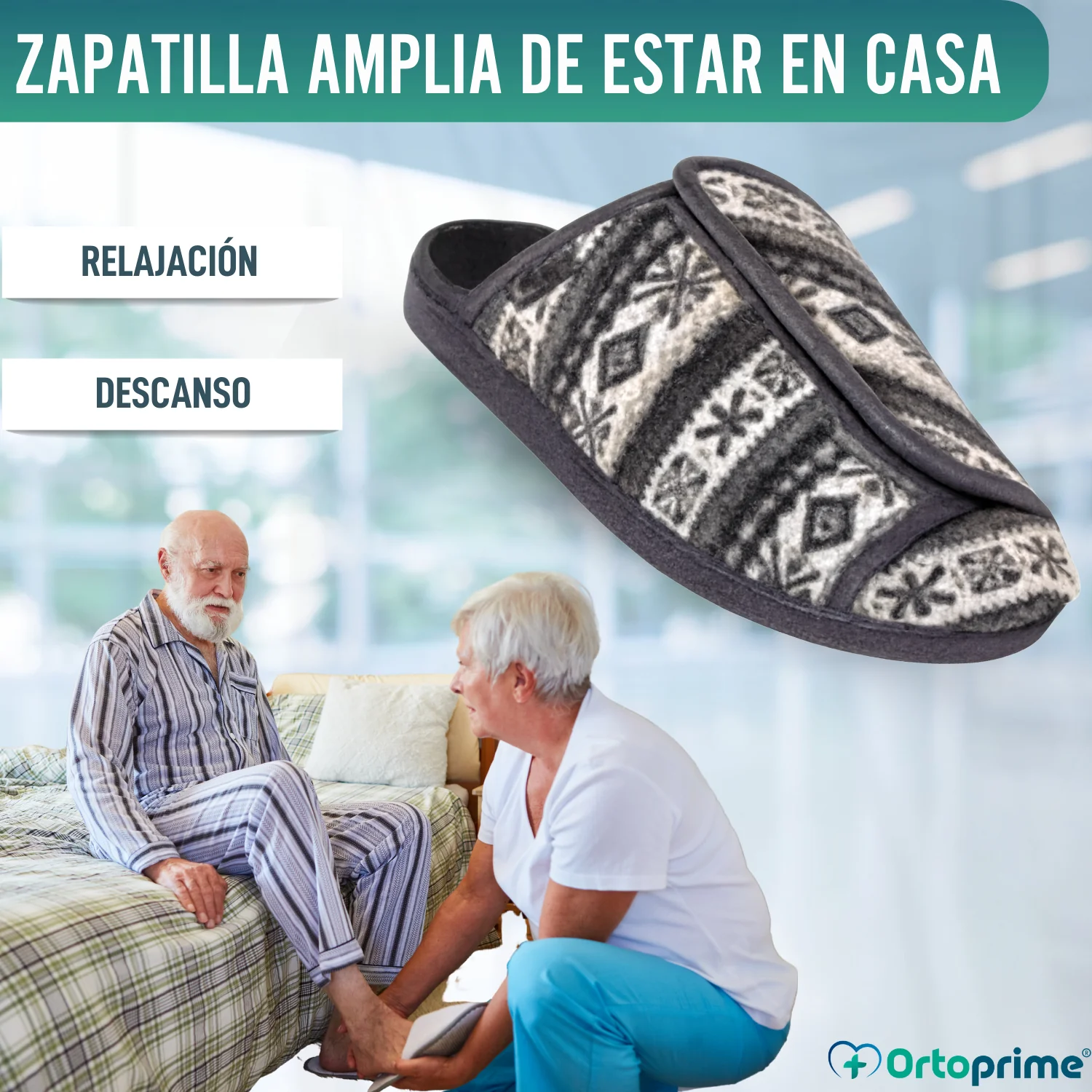 Zapatilla de Estar en Casa Esquimal con Velcro - Image 2