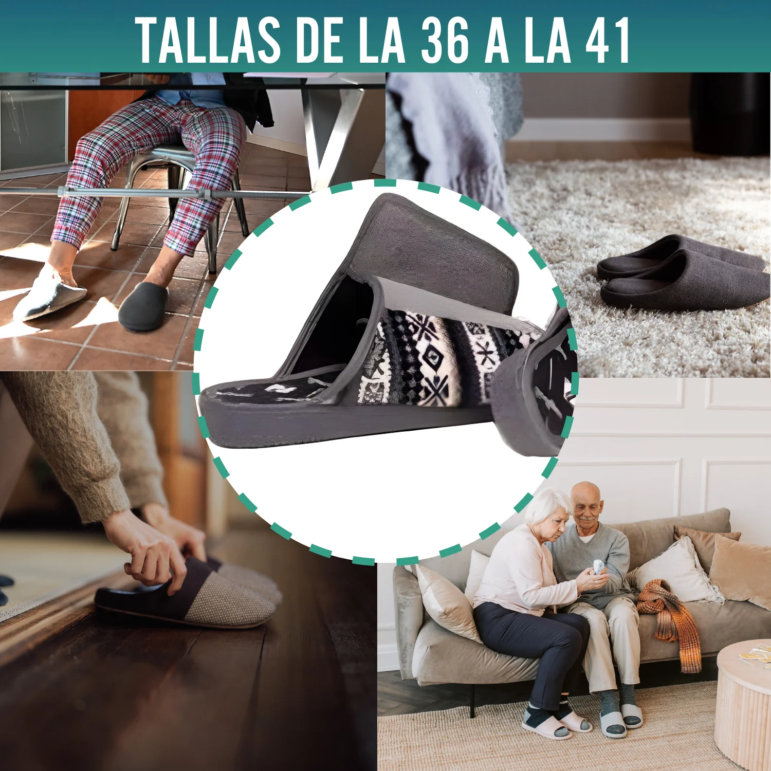 Zapatilla de Estar en Casa Esquimal con Velcro - Image 7