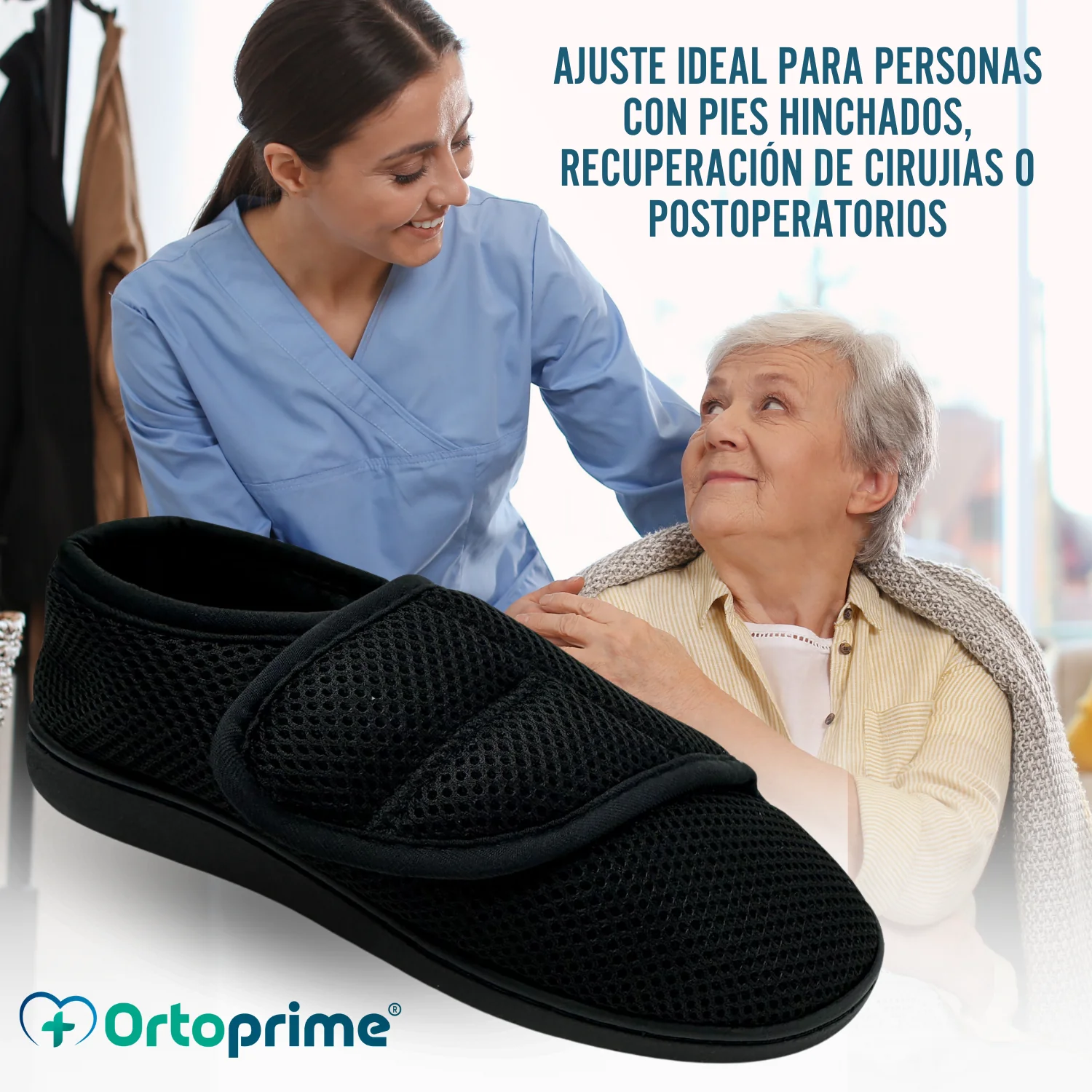 Zapatillas Ortopédicas Mujer y Hombre Pies Hinchados Transpirable - Image 10