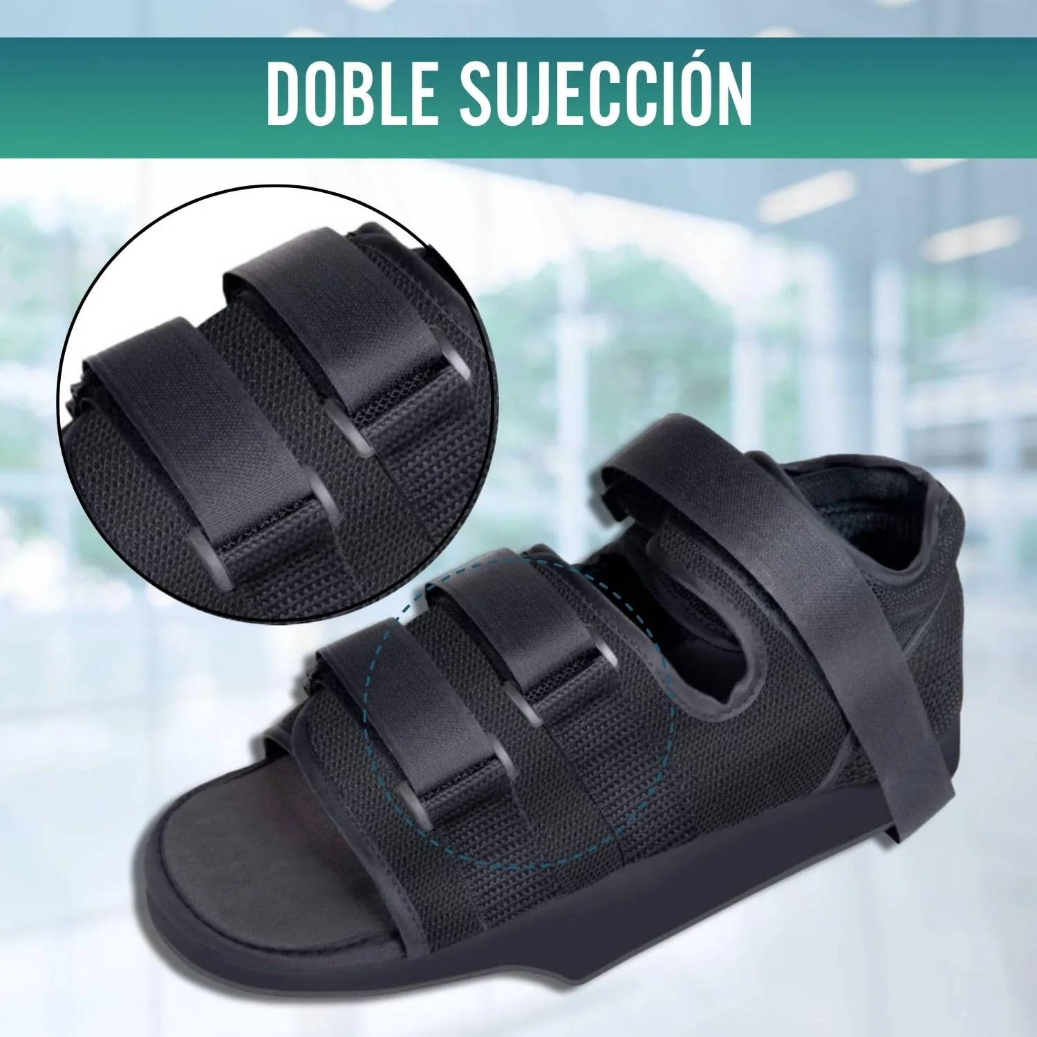 Zapato Postquirúrgico Bilateral Ajustable con Velcro | 3 Tallas - Image 4
