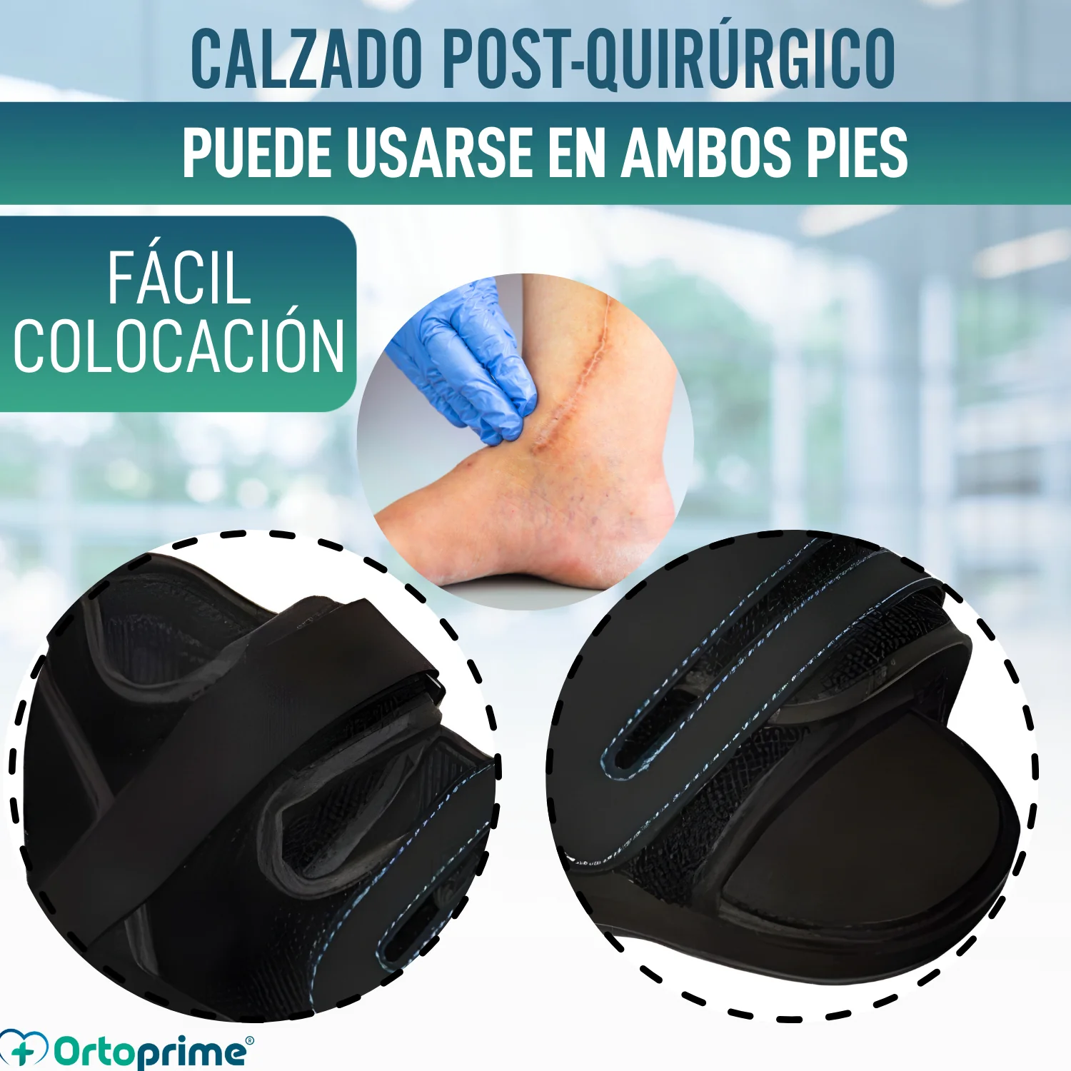 Zapato Recuperación Post-Operatorio Talo Abierto | Cierre Velcro - Image 6